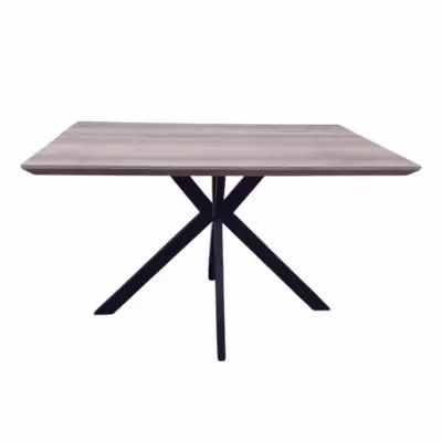 Hattan 140cm Fixed Dining Table - Grey